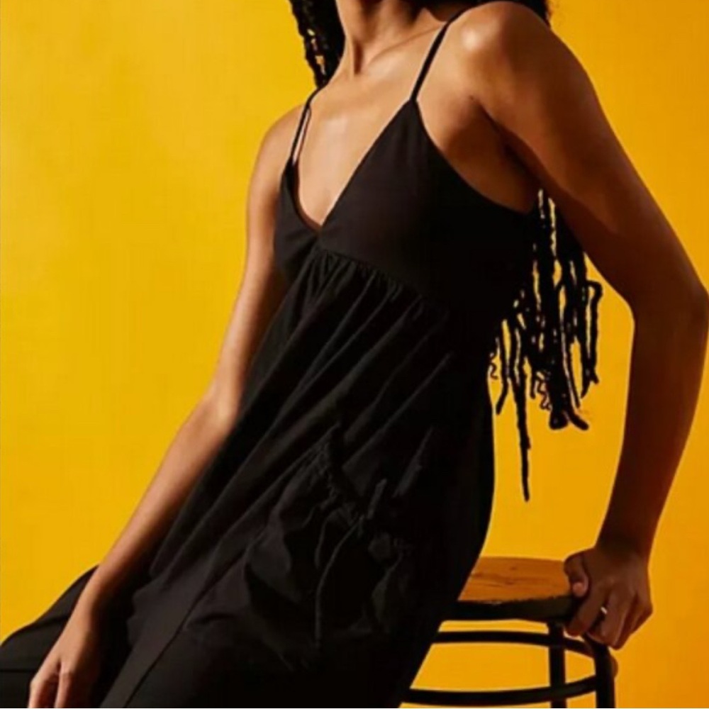 FP Movement by Free People Black Draped Jumpsuit - Picture 3 of 4